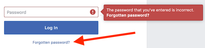 forgotten password fb