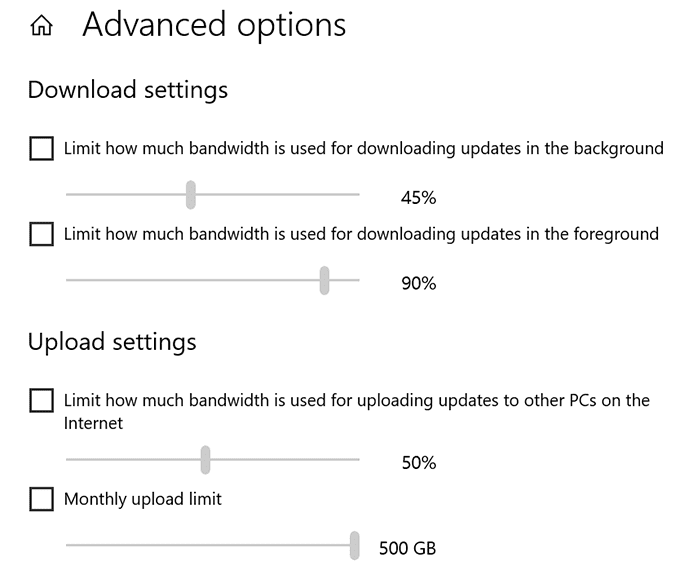 limit bandwidth