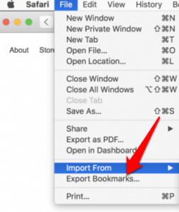 transfer bookmarks from safari