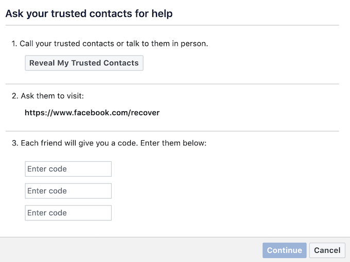 trusted contacts fb