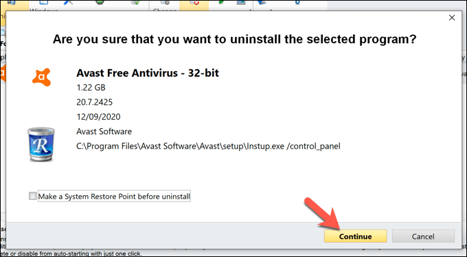 How to Uninstall Avast on Windows 10 image 16