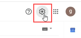 new gmail where is settings icon