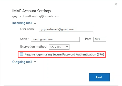 How To Set Up Gmail IMAP Settings In Outlook image 17