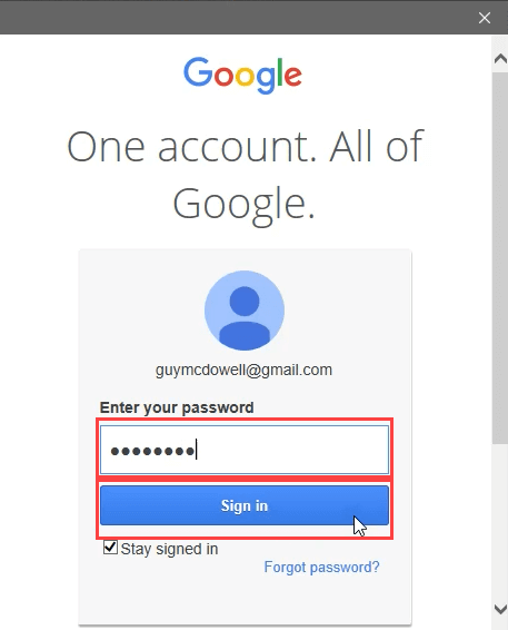 outlook for mac not accepting password for gmail