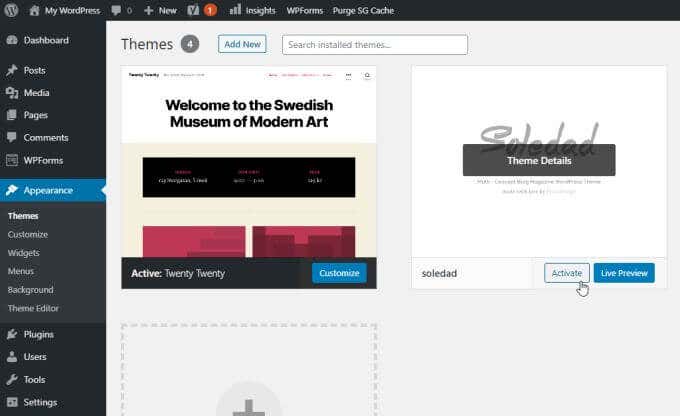 How to Install a Theme on WordPress image 11