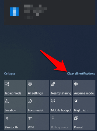 windows 10 notifications stuck