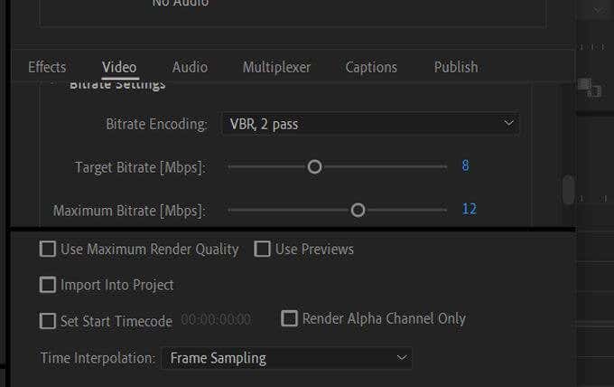 transfer export preset adobe premiere