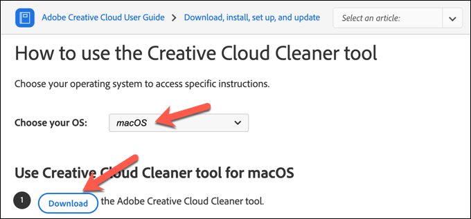 where is the adobe cc cleaner tool