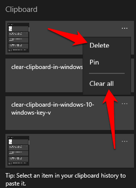 clear clipboard windows 8