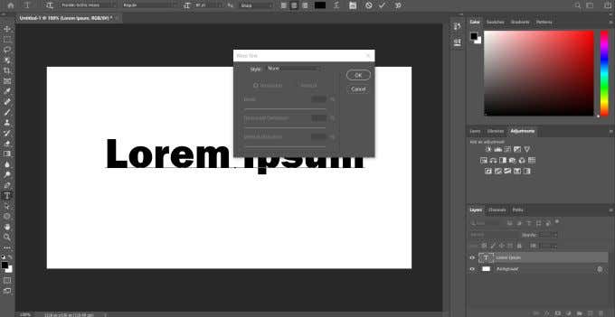 How To Curve Text In Photoshop image 2