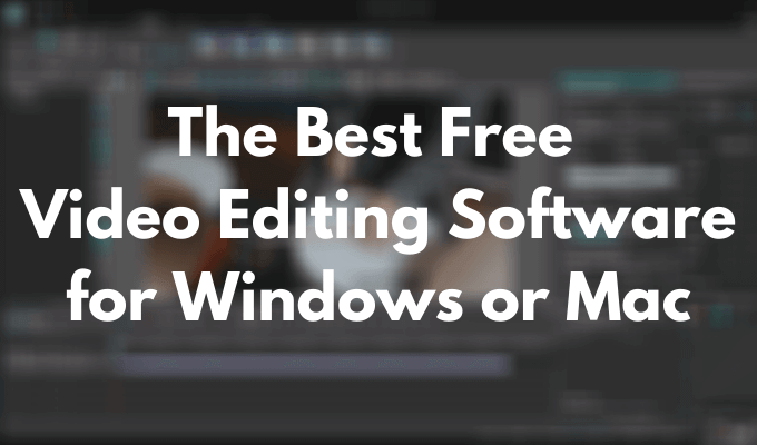 best free video editing program for mac