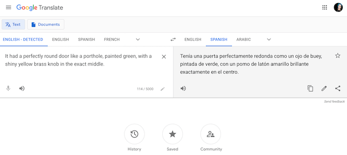 google translate photo to text