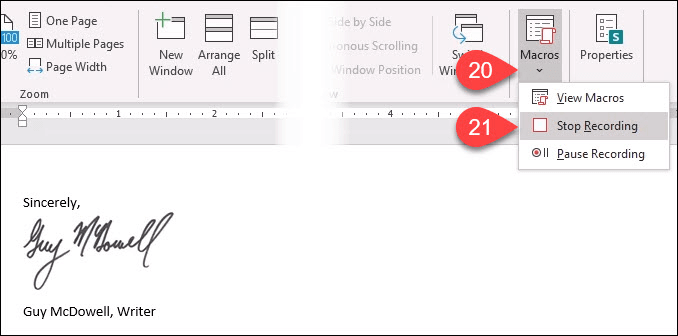 how to insert a signature in word 2008