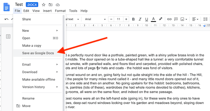 translate with google docs