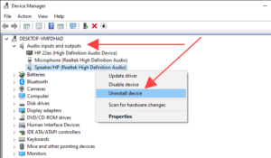 how to change audio output windows 10