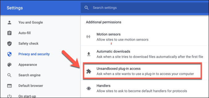 google chrome for mac disable plugins