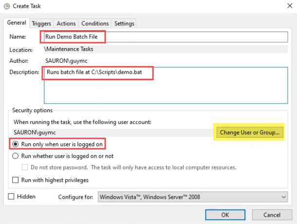 How to Schedule a Batch File in Windows