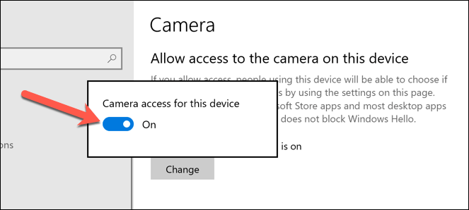 Windows 11 Camera Privacy settings