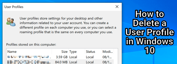 how to delete account picture in windows 10
