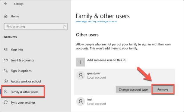 How to Delete a User Profile in Windows 10