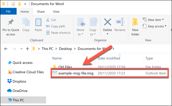 How to search content and attachments of MSG files using Windows