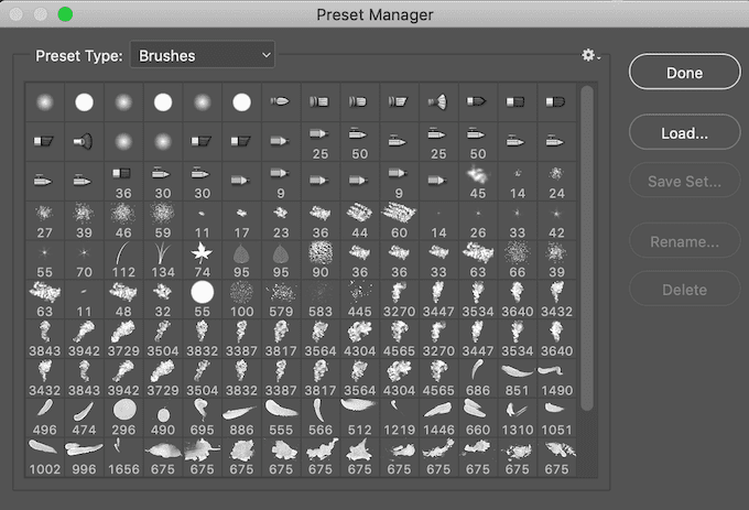 load brushes photoshop