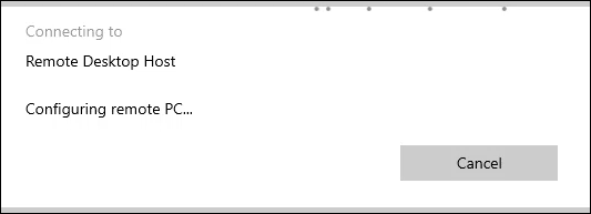Connecting to a Remote Desktop host.