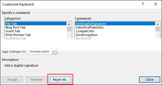 Create or Generate Keyboard Shortcuts for Microsoft Office - 93