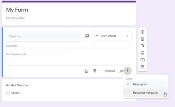 How to Set Up Response Validation in Google Forms