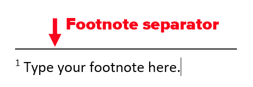 how to add footnote for 1 page