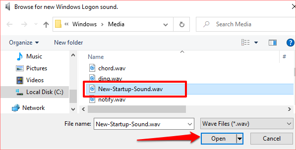 windows 10 startup sound change