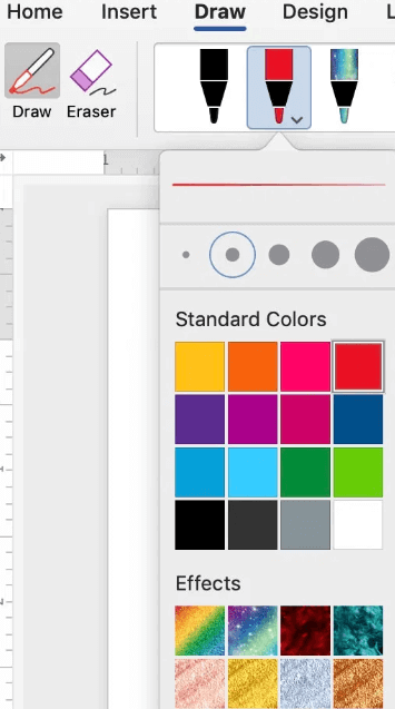 find drawing tools in word for mac