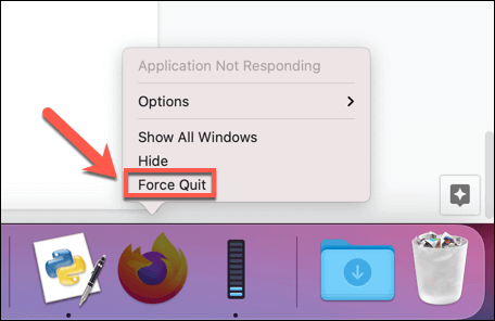 how to force close firefox on macbook pro