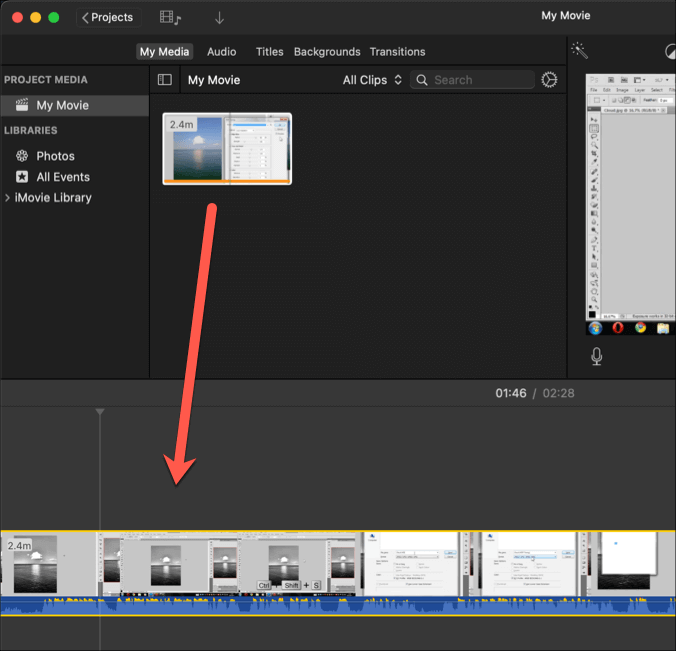 how to detach audio in imovie on mac