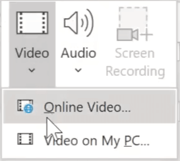 embed youtube link in powerpoint online