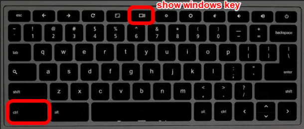 screen snip shortcut chromebook