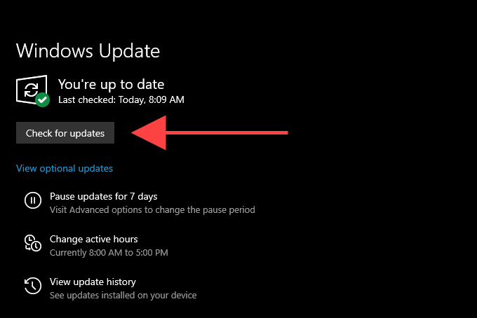 windows 10 update history not showing