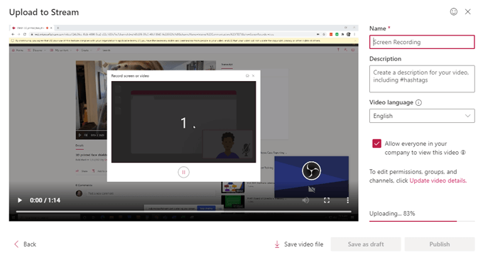 How to Record Your Screen with Microsoft Stream - 83