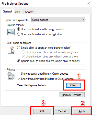 windows 10 file explorer not responding quick access