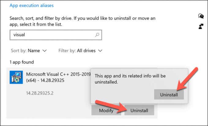 6 Windows Settings Visual C Plus Modify Remove
