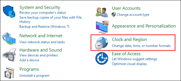 no analog clock on windows 10