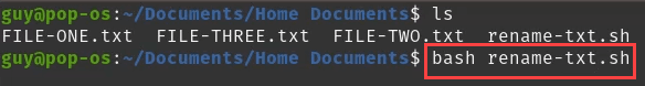 bash rename multiple files