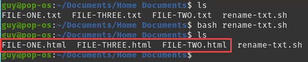 rename folder linux