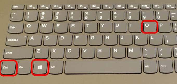 on screen keyboard shortcut windows 10