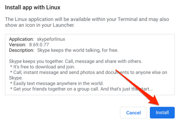 how to install skype on chromebook