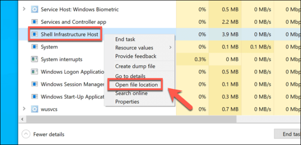 Ошибка shell infrastructure host windows 10