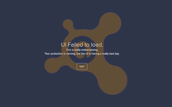 avast error message about endpoint
