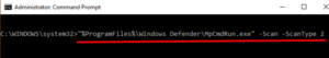 Windows defender mpcmdrun exe что это