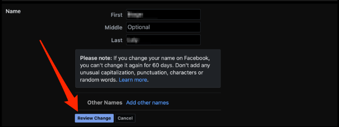 How to Change Your Name or Username on Facebook - 76