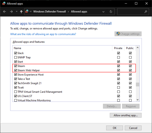 Failed to add firewall exception for steam что делать